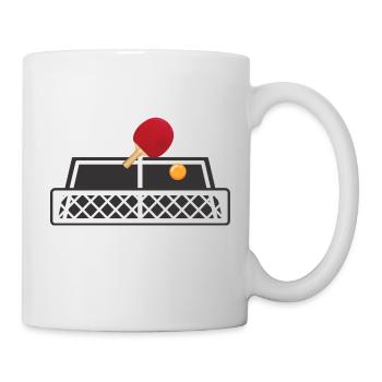 Table tennis table tennis racket ball - Mug - white - Right