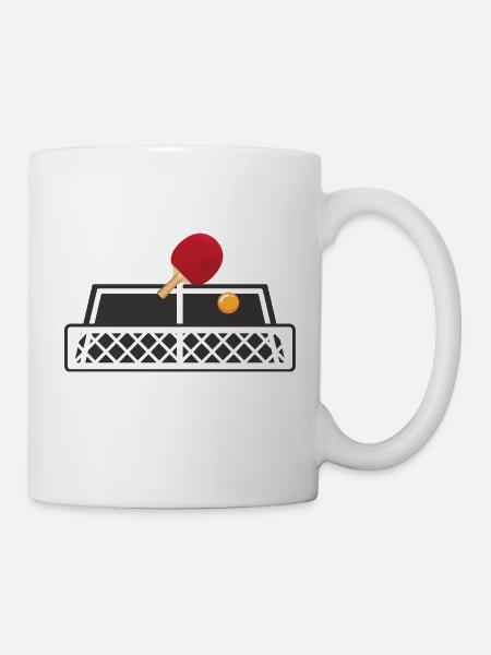 Tischtennis Tischtennis-Platte Schläger Ball - Tasse - Weiß
