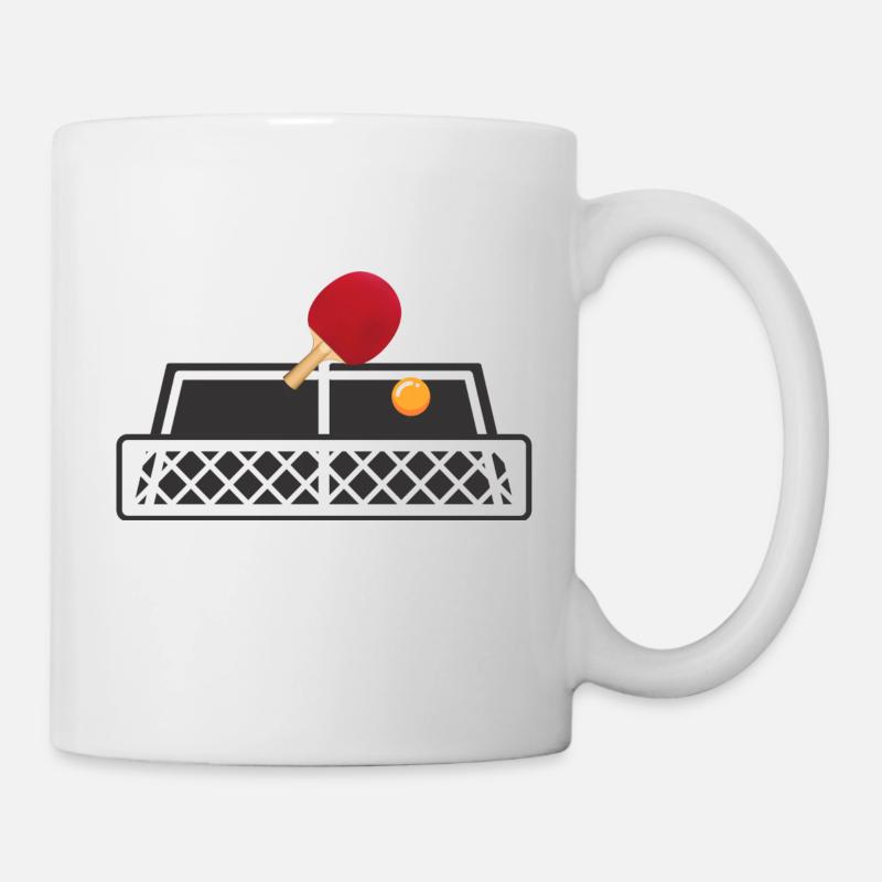 Ping-pong de table batte de balle - Mug blanc - blanc