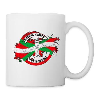 Ikurriia, flag of the Basque country - Mug - white - Right