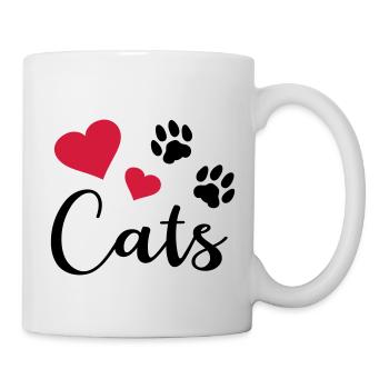 Chat pattes chatote félin amoureux des chats - Mug blanc - blanc - Droite