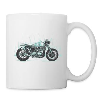 Motorcyclist classic motorcycle racing - Mug - white - Right