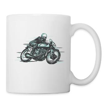 Motorcyclist classic motorcycle racing - Mug - white - Right