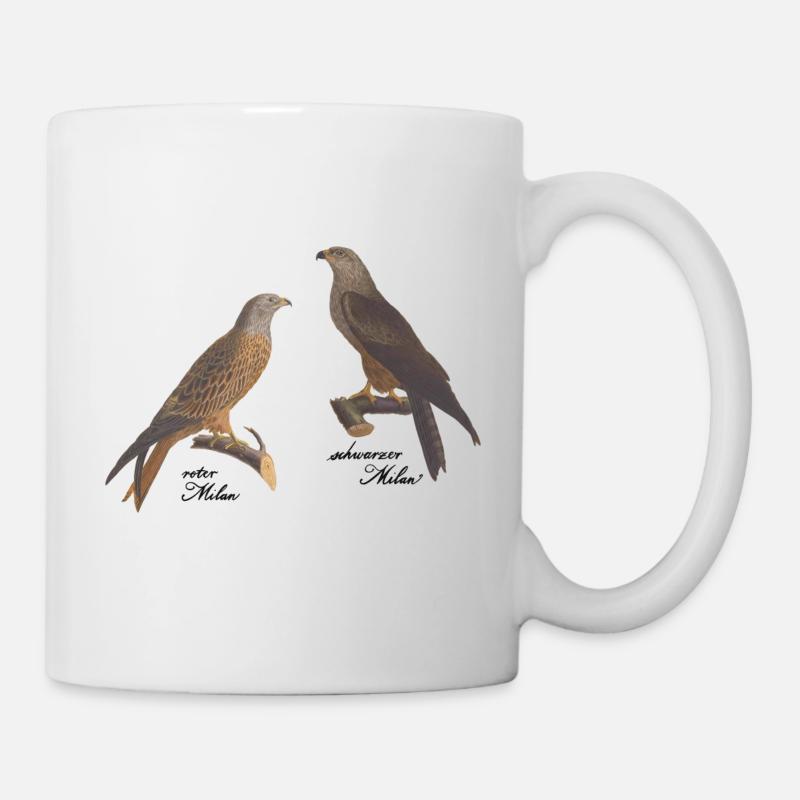Geschenk Ornithologe Vogel Greifvogel Milan Vögel - Tasse - Weiß