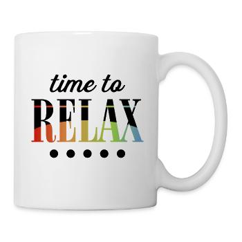 time to relax - Tasse - Weiß - Rechts