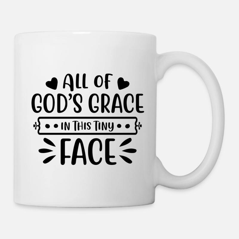 Tous les dieux grâce dans ce petit visage - Mug blanc - blanc