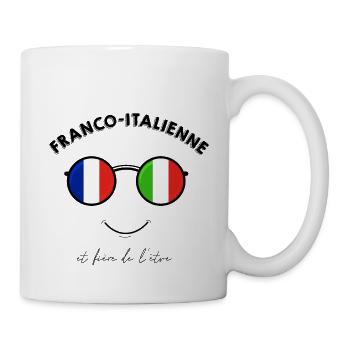 Franco- italienne et fière de l'être - Mug blanc - blanc - Droite