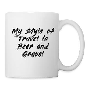 bike and gravel gravel bike and beer - Mug - white - Right