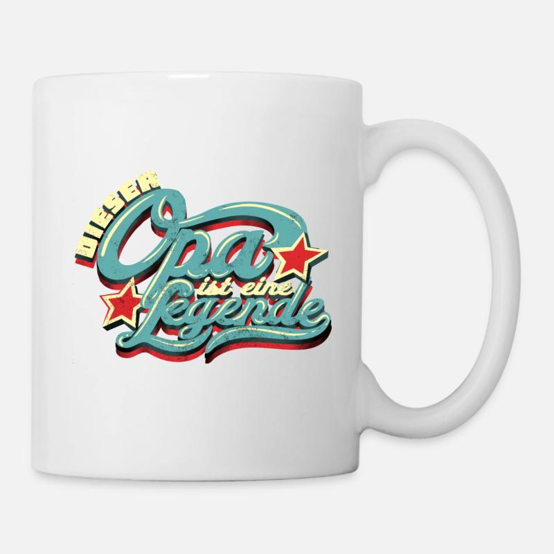 Opa eine Legende - Tasse - Weiß
