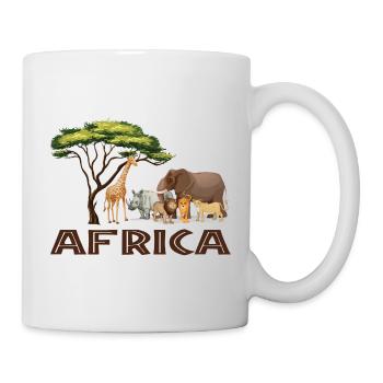 Afrika Grafik - Tasse - Weiß - Rechts