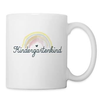 Kindergartenkind (Regenbogen & Herz) - Tasse - Weiß - Rechts