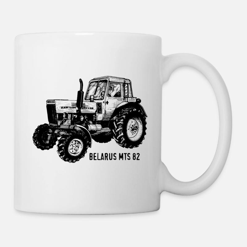 Belarus mts Traktor Landwirt Geschenk - Tasse - Weiß