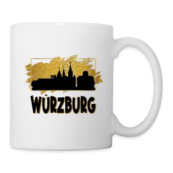 Würzburg Deutschland Stadt Skyline Liebe Gold - Tasse - Weiß - Rechts
