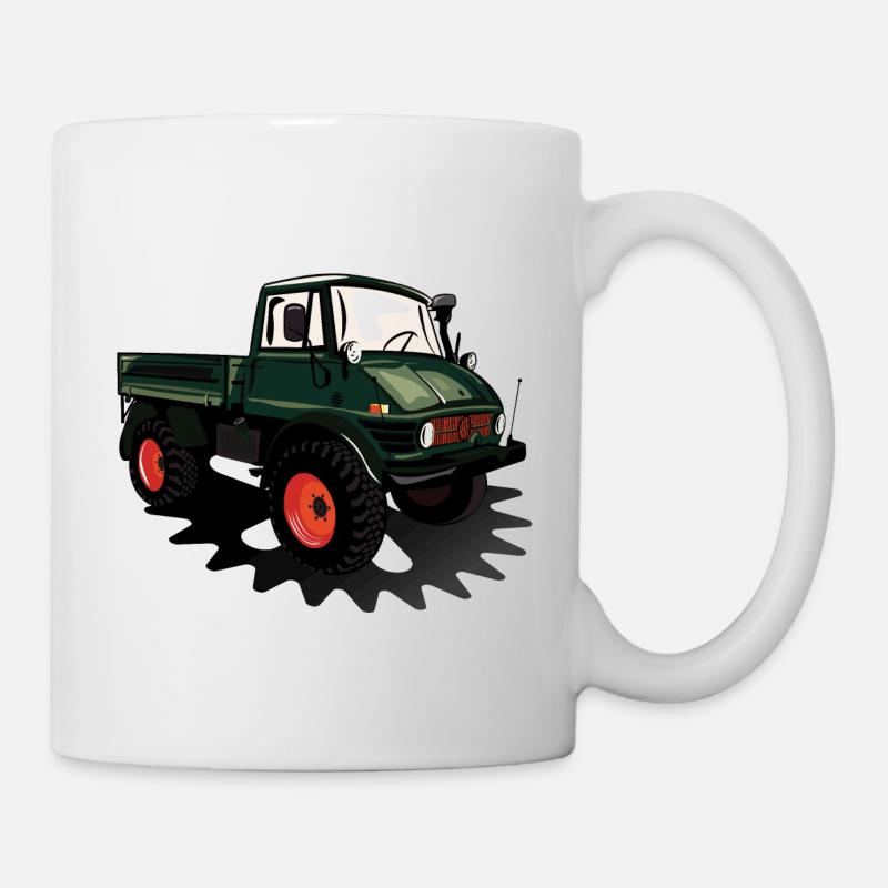 Unimog - Oldtimer - Offroad - Universal Motorgerät - Tasse - Weiß
