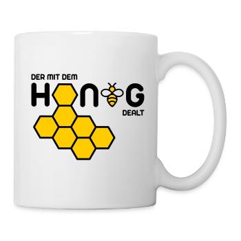 Der mit dem Honig dealt - Tasse - Weiß - Rechts