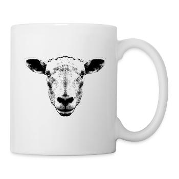 Mouton / Portrait / Tête - Mug blanc - blanc - Droite