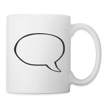 Sprechblase - Tasse - Weiß - Rechts