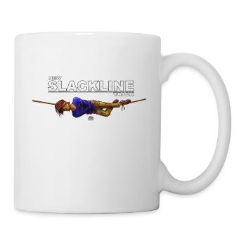 Neuer Slackline-Trick - verrückter Slackliner - Tasse - Weiß - Rechts
