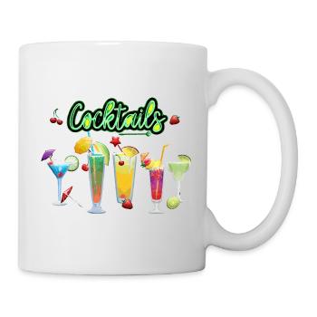 Bunte Cocktails - Tasse - Weiß - Rechts