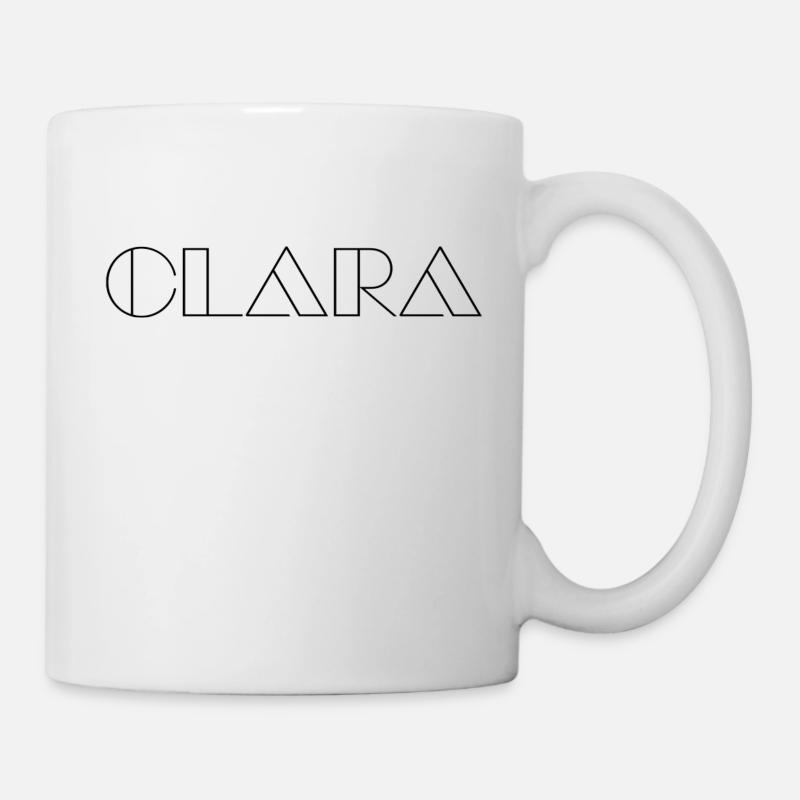 Name Clara Modern Black - Mug - white