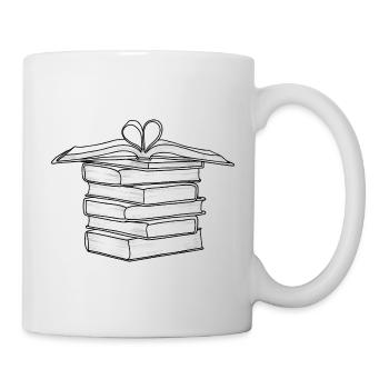 Stack drawing of | books Drawing Books - Mug - white - Right