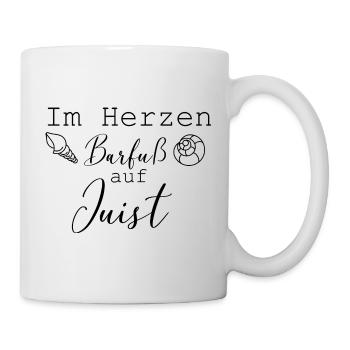 Im Herzen Barfuß auf Juist Insel Must have - Tasse - Weiß - Rechts