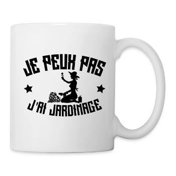 Je Peux Pas J'ai Jardin Cadeau De Jardinage - Mug blanc - blanc - Droite