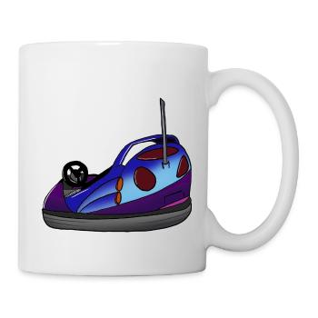 Bumper car retro - drawn - Mug - white - Right