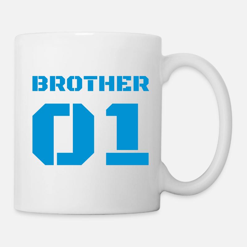 Design de t-shirt avec imprimé « Brother 01 » - Mug blanc - blanc