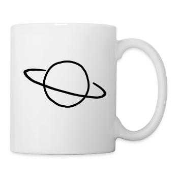 Saturn Planet Weltraum - Tasse - Weiß - Rechts