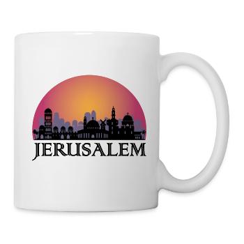 Jerusalem Skyline - Israel Reisen - Tasse - Weiß - Rechts