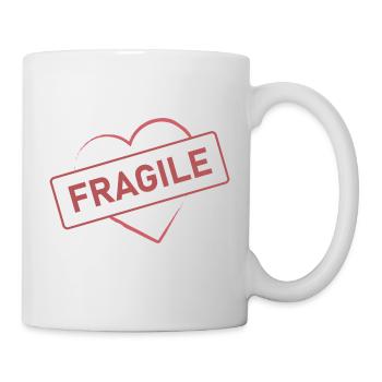 Coeur - Fragile - Mug blanc - blanc - Droite