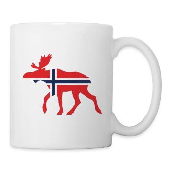 Norwegen Elch - Tasse - Weiß - Rechts