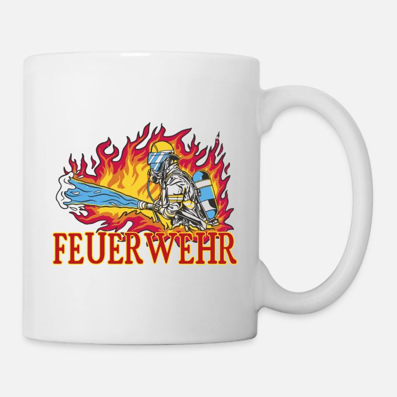 Feuerwehr - Tasse - Weiß