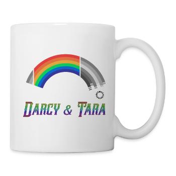 Heartstopper Regenbogen Darcy und Tara LBGTQIA+ - Tasse - Weiß - Rechts
