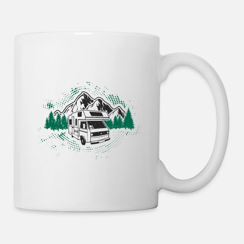 Vacances en camping-car - Mug blanc - blanc