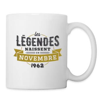 Les légendes naissent en novembre 1962 - Mug blanc - blanc - Droite