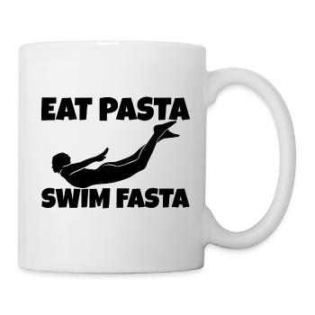 Eat Pasta Swim Fasta 7 - Tasse - Weiß - Rechts