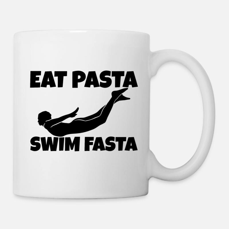 Eat Pasta Swim Fasta 7 - Tasse - Weiß
