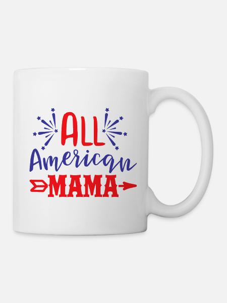 All American Mama - Tasse - Weiß