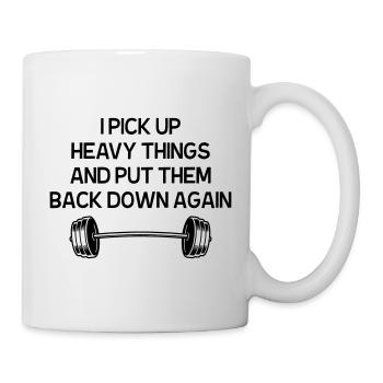 FAIRE DE L’EXERCICE DE GYM CADEAU - Mug blanc - blanc - Droite