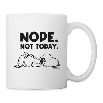 Peanuts Snoopy Nope Not Today Bürohumor - Tasse - Weiß - Rechts