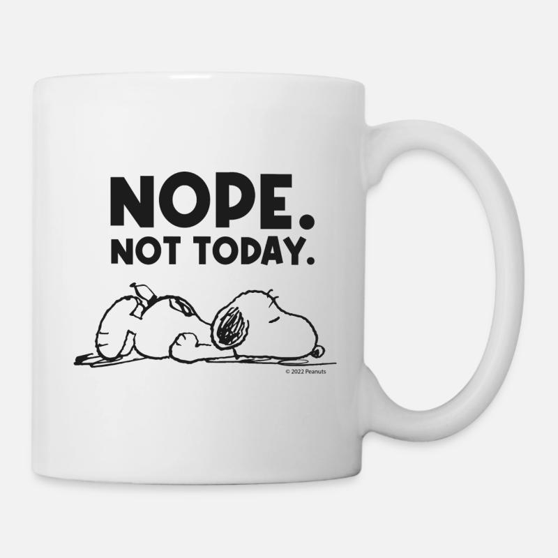 Peanuts Snoopy Nope Not Today Bürohumor - Tasse - Weiß