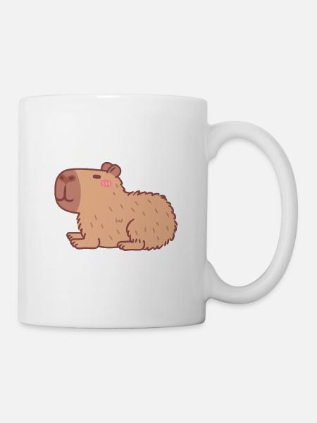 Süßes ruhendes Capybara Doodle - Tasse - Weiß