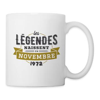 Les légendes naissent en novembre 1972 - Mug blanc - blanc - Droite