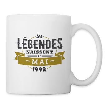 Les légendes naissent en mai 1992 - Mug blanc - blanc - Droite
