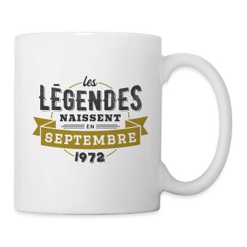 Les légendes naissent en septembre 1972 - Mug blanc - blanc - Droite