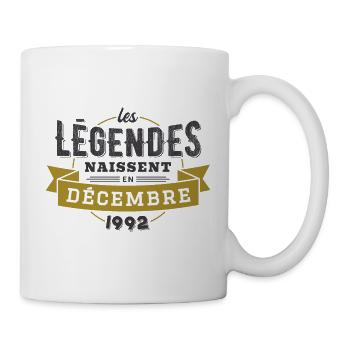 Les légendes naissent en décembre 1992 - Mug blanc - blanc - Droite