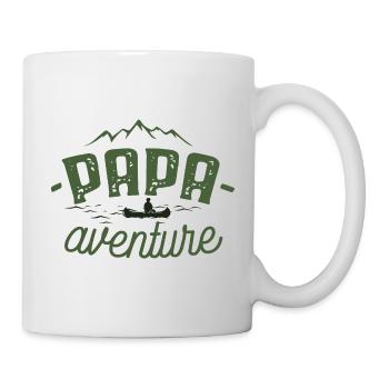 Papa aventure - Mug blanc - blanc - Droite