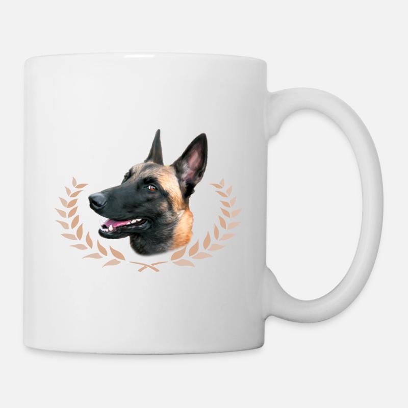 the best malinois dog - Mug blanc - blanc